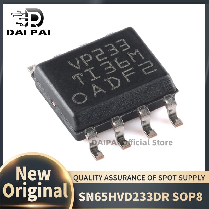 (50Pcs/Lot) 100% New original SN65HVD233DR VP233 SN65HVD233D SN65HVD233 3.3VCAN transceiver SOP8 Chipset