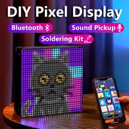 Bluetooth LED Display Kit Pixel Atmosphere Light Music Rhythm Box Music Spectrum Electronic DIY Soldering Circuit