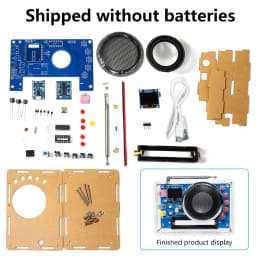 DIY FM Radio Electronics Kit Rechargeable FM 87-108MHz OLED Display DIY Soldering Project Practice Soldering RDA5807
