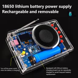 DIY FM Radio Electronics Kit Rechargeable FM 87-108MHz OLED Display DIY Soldering Project Practice Soldering RDA5807