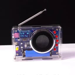 DIY FM Radio Electronics Kit Rechargeable FM 87-108MHz OLED Display DIY Soldering Project Practice Soldering RDA5807