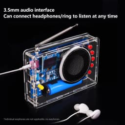 DIY FM Radio Electronics Kit Rechargeable FM 87-108MHz OLED Display DIY Soldering Project Practice Soldering RDA5807