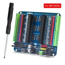 OSOYOO Breakout Board for 30-Pin or 38-Pin ESP32-WROOM/WROVER & ESP8266 NodeMCU, Not for ESP32-C/S/H/P Series