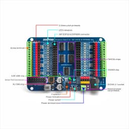 OSOYOO Breakout Board for 30-Pin or 38-Pin ESP32-WROOM/WROVER & ESP8266 NodeMCU, Not for ESP32-C/S/H/P Series