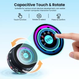 Elecrow CrowPanel 1.46'' ESP32 Rotary Display 360×360 IPS Round Touch Knob Screen WiFi BLE HMI Module for Arduino LVGL