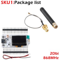 0.96 OLED Display ESP32 LoRa 32 V3 868MHz 915MHz HTIT-WB32LA_V3 LoRa32 SX1262 Development Board 2/5dBi for Meshtastic Devices