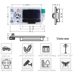 0.96 OLED Display ESP32 LoRa 32 V3 868MHz 915MHz HTIT-WB32LA_V3 LoRa32 SX1262 Development Board 2/5dBi for Meshtastic Devices