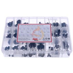 200Pcs 22Value 2.5D/3D/5D/8D/10D/20D/47D-7/9/11/13/15 NTC Thermal Resistor Negative Temperature Coefficient Assorted kit