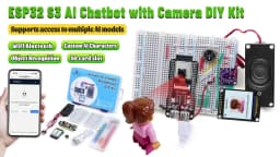 Keyestudio 1.54 inch Xiao Zhi AI Chatbot Breadboard DIY Kit For ESP32 S3 With Camera DIY Emotional Communication Learning Kit