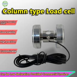 Columnar Tension Compression Force Sensor 3T-50T Load Cell Alloy Steel Threaded Installation Weight Measuring Tool IP66