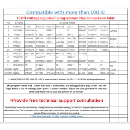 TCON VGH VGL VCOM Voltage Regulation Programmer for Electronics