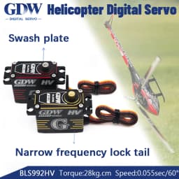 GDW BLS992 Swash Plate, BLS995 Narrow-Band Tail Lock, Aeromodelling Competition Helicopter Brushless Standard Digital Servo