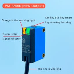 PARMA High-frequency Speed Color Sensor Detection Range of 200mm Anti-jitter Identification of Small Color Spots PM-F200N