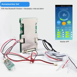12S Li ion Battery Smart BMS with 20A 30A 40A 60A constant discharge current for 50.4V lithium bluetooth PCB
