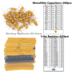 1818pcs electronic components diy kit led pcb capacitor resistor 2n2222 RM063 3296W potentiometers ne555 lm317 Diodes Monolithic