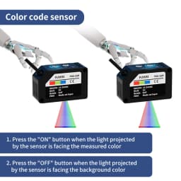 FUWEI FGS-22 Series RGB Color Mark Sensor Photoelectric Switch Color Recognition Sensor Correction Tracking for Labeling Sensor