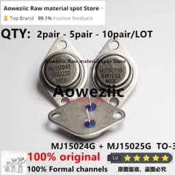Aoweziic 2022+ 100% New Imported Original MJ15024G MJ15025G MJ15024 MJ15025 TO-3 Gold Sealed Audio Power Amplifier