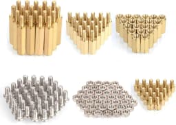120PCS M3 Hex Standoff Spacer Kit - Brass Male Female Threaded Column + Nuts Screws Assortment for PCB Raspberry Pi Laptop Mothe