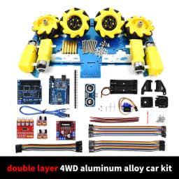 McNamum wheel aluminum car chassis DIY ultrasonic intelligent obstacle avoidance car 4WD four-wheel drive chassis