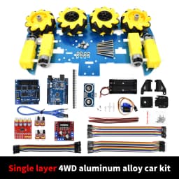McNamum wheel aluminum car chassis DIY ultrasonic intelligent obstacle avoidance car 4WD four-wheel drive chassis