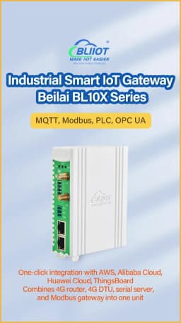 BLIIOT Remote Industrial Gateway Modbus RTU TCP to MQTT Protocols Smart Conversion Gateway RS485/RS232