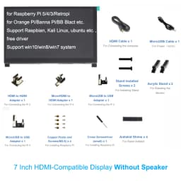 Raspberry Pi 5 7 inch IPS Touchscreen Monitor 1024X600 HDMI-compatible LCD Module Mini PC Portable Monitor for RPI 5 4B 3B+ ZERO