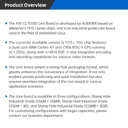 ALIENTEK Allwinner T113-i Core Board T113 Linux Embedded ARM Super STM32/6ULL for T113 Development Board