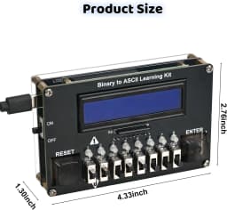 DIY Binary ASCII Transmitter Soldering Practice Kit Learn Computer Basics with LED Display STEM Project for School Teaching
