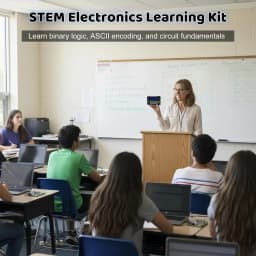 DIY Binary ASCII Transmitter Soldering Practice Kit Learn Computer Basics with LED Display STEM Project for School Teaching