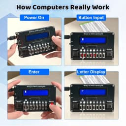 DIY Binary ASCII Transmitter Soldering Practice Kit Learn Computer Basics with LED Display STEM Project for School Teaching