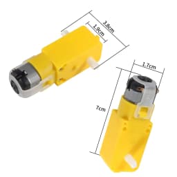 18PCS TT Motor DC Electric Gear Motor 3V-6V Gear Smart Motor Dual Shaft Intelligent Car Chassis Four Drive Car TT Robot for DIY