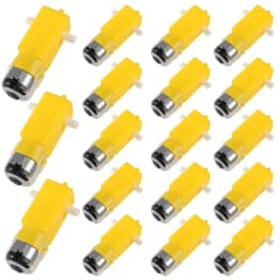 18PCS TT Motor DC Electric Gear Motor 3V-6V Gear Smart Motor Dual Shaft Intelligent Car Chassis Four Drive Car TT Robot for DIY