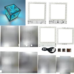 Electronic DIY Welding Project 3D Abyss Cube Atmosphere WS2812 LED Colored Light Bulk Kit Desktop Ornament Holiday Gift