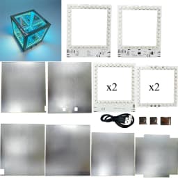 Electronic DIY Welding Project 3D Abyss Cube Atmosphere WS2812 LED Colored Light Bulk Kit Desktop Ornament Holiday Gift