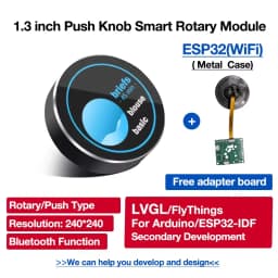 ESP32 LVGL Ar-duino IDF 1.28 inch 240*240 Circular Knob Rotary Switch Round IPS TFT LCD Display with WiFi