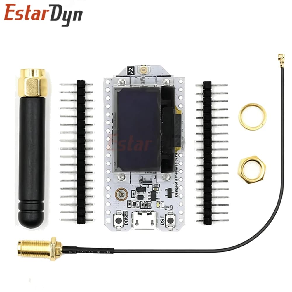 Estardyn ESP32 LoRa Development Board SX1276 868MHz 915MHz 0.96" OLED Display WiFi Bluetooth Combo IoT Node