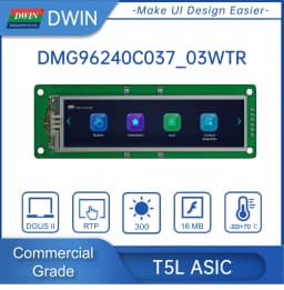 3.7 Inch Bar LCD 240*960 Pixels Resolution 16.7M Colors HMI IPS TFT LCD Display Screen Lcd Modules DMG96240C037_03W