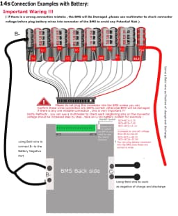 14S 58.8V Li ion battery Smart bluetooth software BMS with 20 to 60A constant current for electric scooter lipo or 18650 Battery