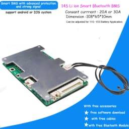 14S 58.8V Li ion battery Smart bluetooth software BMS with 20 to 60A constant current for electric scooter lipo or 18650 Battery