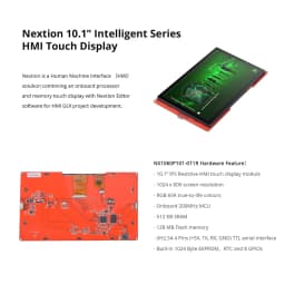 NEXTION 10.1'' Intelligent NX1060P101-011C/R-I Multifunction HMI Resistive/Capacitive LCD Touch Display Module Without Enclosure