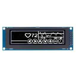 Real OLED Display 3.12" 256*64 25664 Dots Graphic LCD Module Display Screen LCM Screen SSD1322 Controller Support SPI