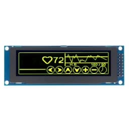 Real OLED Display 3.12" 256*64 25664 Dots Graphic LCD Module Display Screen LCM Screen SSD1322 Controller Support SPI
