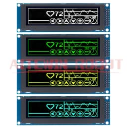 Real OLED Display 3.12" 256*64 25664 Dots Graphic LCD Module Display Screen LCM Screen SSD1322 Controller Support SPI
