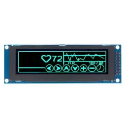 Real OLED Display 3.12" 256*64 25664 Dots Graphic LCD Module Display Screen LCM Screen SSD1322 Controller Support SPI