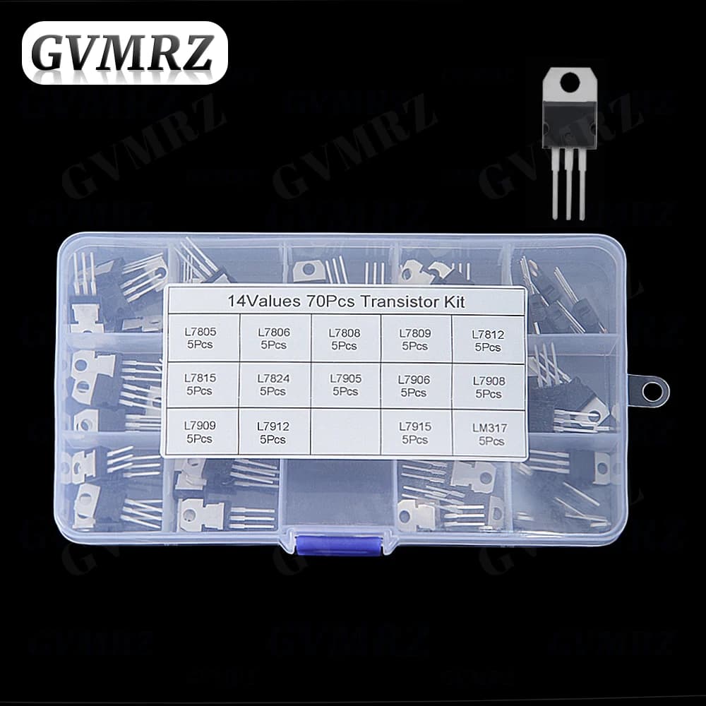 14Values 70PCS Voltage Regulator TO-220 Each 5PCS KIT L7805 L7806 L7808 L7809 L7812 L7815 L7912 LM317