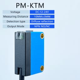 Mark Sensor Optical Sensor Color Marking Label Contrast Sensor Simple Easy Use 12-24V DC NPN PNP Sensing Distance 10mm