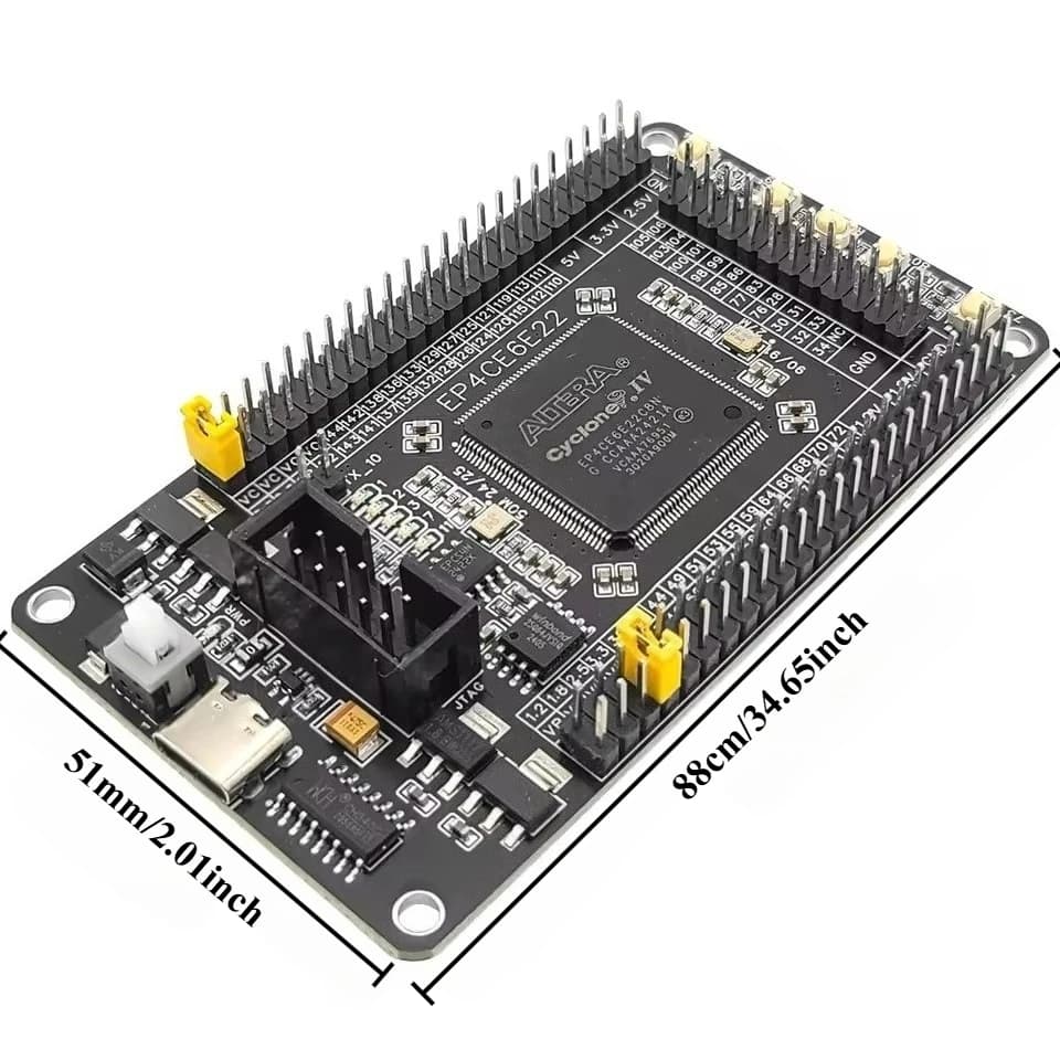 Altera Cyclone IV FPGA Development Board EP4CE6E22C8N Core System Board with JTAG Port 88x51mm for Learning Verilog Intel