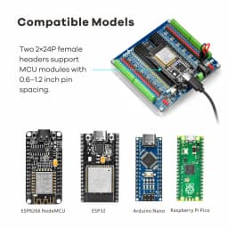 OSOYOO Universal IO Breakout Board – GPIO Expansion & Debugging Platform for Arduino Nano, ESP32, ESP8266 NodeMCU, Raspberry Pi