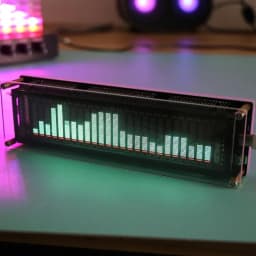 TYPE-C 5V 12V Car POWER Amplifier VFD Music Spectrum Display Clock Voice Control Level Indicator Rhythm Analyzer VU Meter