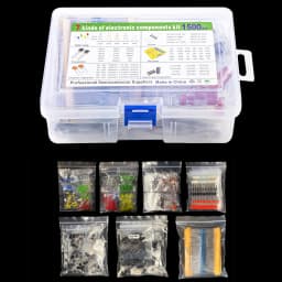1500pcs Electronics Component Assortment Kit Capacitors Led Diode Rectifier Resistor Transistor For Arduino DIY Project